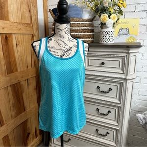 Bright Blue W/White Racerback Champion Athletic Tank